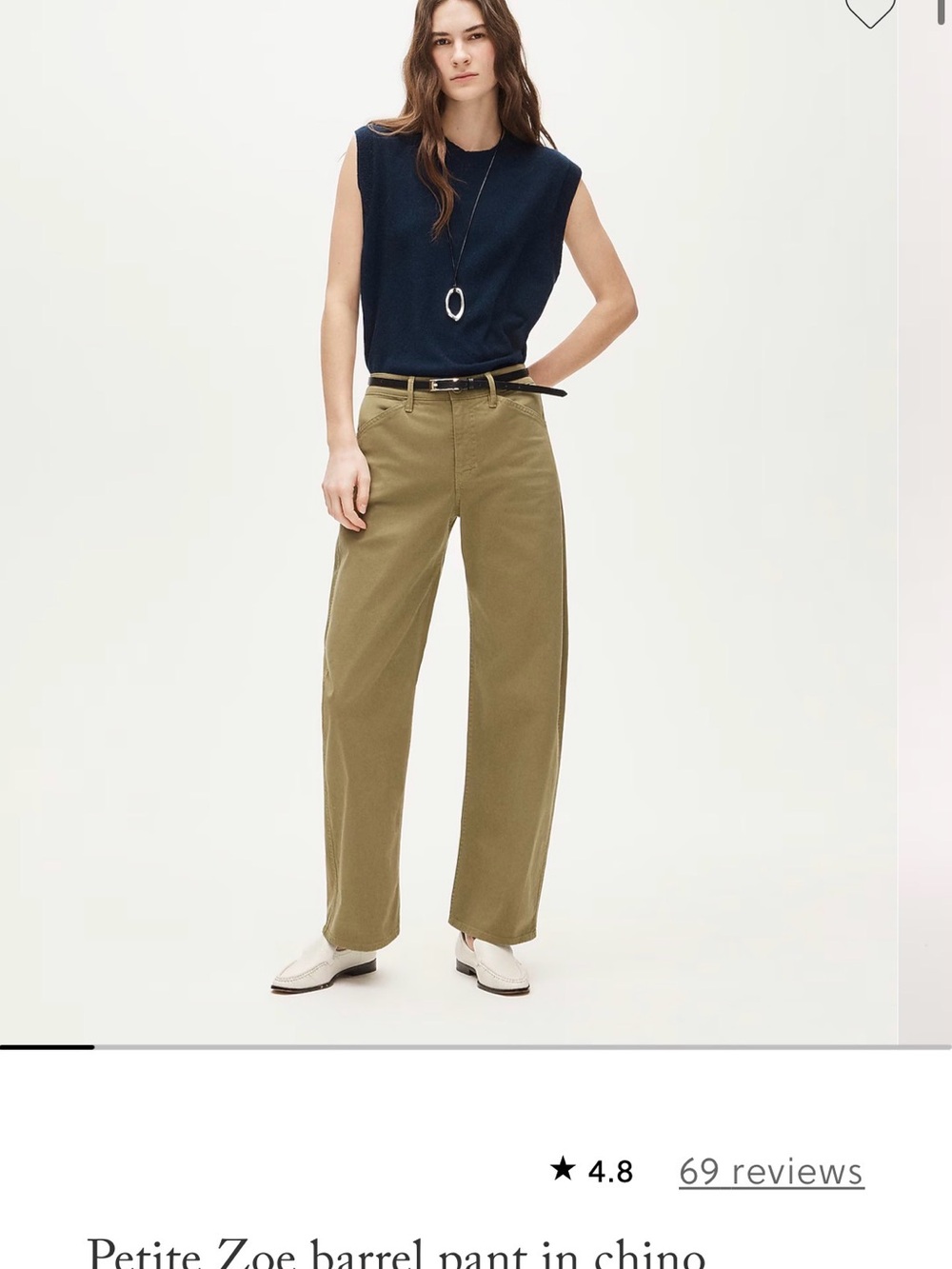 J. Crew Wide-Leg Chino Pants in Olive Green